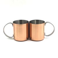 Tasse en cuivre pur Conception solide lisse Idéal pour les boissons glacées Jus de thé Café Durable Élégant Parfait pour les cadeaux