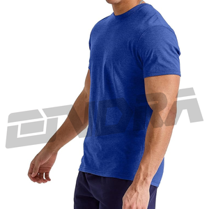 Camiseta deportiva de media manga con cuello redondo para hombre, camiseta de entrenamiento de tela transpirable de ajuste activo, ropa de entrenamiento de gimnasio, Camiseta deportiva informal suave - Product Image 4