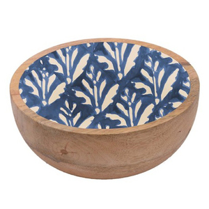 High Quality Custom Modern Design Handmade Enamel Dinnerware Pattern Mango Wood <b>Salad</b> <b>Server</b> Wedding Stocked Food Bowl Metal - Product Image 6