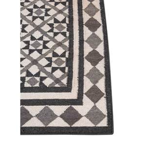 Alhambra Ivory - Alfombras de lana planas tejidas a mano con diseño geométrico de diamantes y rectángulos, alfombras de yute para el hogar, para la mesita de noche, ADWL-13160 - Product Image 4
