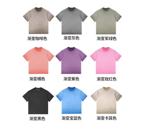 Conjunto de pantalones cortos de camiseta lavados con ácido para hombres y mujeres Estilo informal de verano con logotipo personalizado Diseño transpirable desteñido al sol vintage - Product Image 4