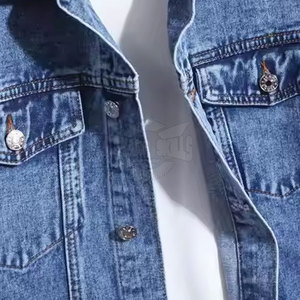 Veste en jean slim pour homme, best-seller, style urbain, écologique, confortable, légère, en toile, avec col montant, facile à porter - Product Image 5