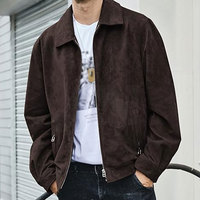 Veste de mode en cuir suédé pour hommes, veste en cuir suédé de dernière conception aux couleurs personnalisées, vente en gros