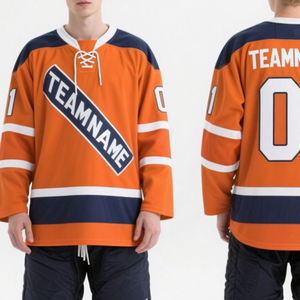 Uniformes de hockey sur glace personnalisés avec logo imprimé, faits à la main, pour équipe, nouveaux, respirants, réversibles, 100% polyester, séchage rapide - Product Image 1