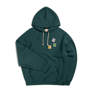 Sudaderas con capucha de gran tamaño verde oscuro más vendidas para hombres y mujeres Logotipo bordado personalizado y bolsillos de canguro para invierno - Product Image 4