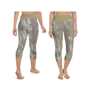 Capri Women's Gym Workout Capri Highly Eco-Friendly 100% Cotton Mid Waist Digital Print OEM Service Capri Fitness Gym - Product Image 1
