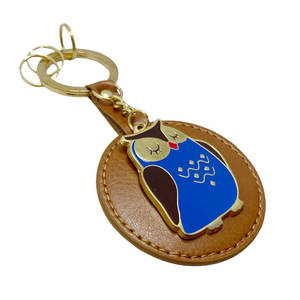 Porte-clés en cuir avec logo personnalisé et breloque en métal - Product Image 3