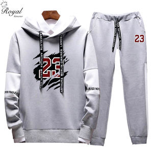 23 lettres 2023 nouveaux hommes survêtement deux pièces costume printemps et automne dégradé sweat à capuche ensembles décontractés - Product Image 5