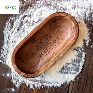 Cuenco de masa de madera personalizado nombre grabado oración regalo religioso único - Product Image 6