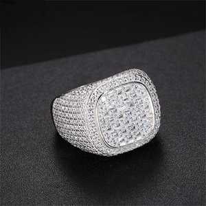 Alta calidad 14K oro amarillo Baguette Cruz Moissanite búho anillos de diamantes de moda boda compromiso fiesta aniversario - Product Image 3