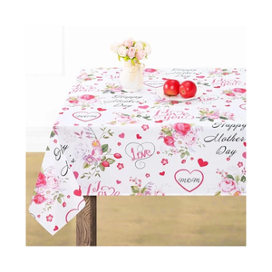 Tailor Made GOTS Certified Blue Floral <b>Table</b> <b>Cloth</b> Cotton Dining <b>Table</b> Cover Custom Size Custom Weight Eco Friendly OEM ODM - Product Image 5