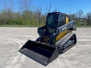 Occasion John Deere 333G Compact Track Loader Skid Steer High Lift High Flow Hydraulics Cab Rubber Trails à vendre - Product Image 3