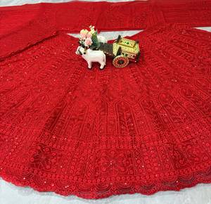 Lehenga Choli Moderno de 4 Metros de Calidad Excepcional, Tela de Red Suave Premium con Capas de Can Can y Lona, Secado Rápido, Ropa de Fiesta - Product Image 6