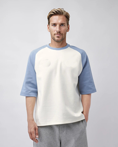 เสื้อยืดผ้าฝ้ายเฮฟวี่เวทของผู้ชาย100% เสื้อยืดธรรมดาฮิปฮอปปักลายขนาดใหญ่พิเศษขนาดใหญ่พิเศษกำหนดได้เอง - Product Image 1