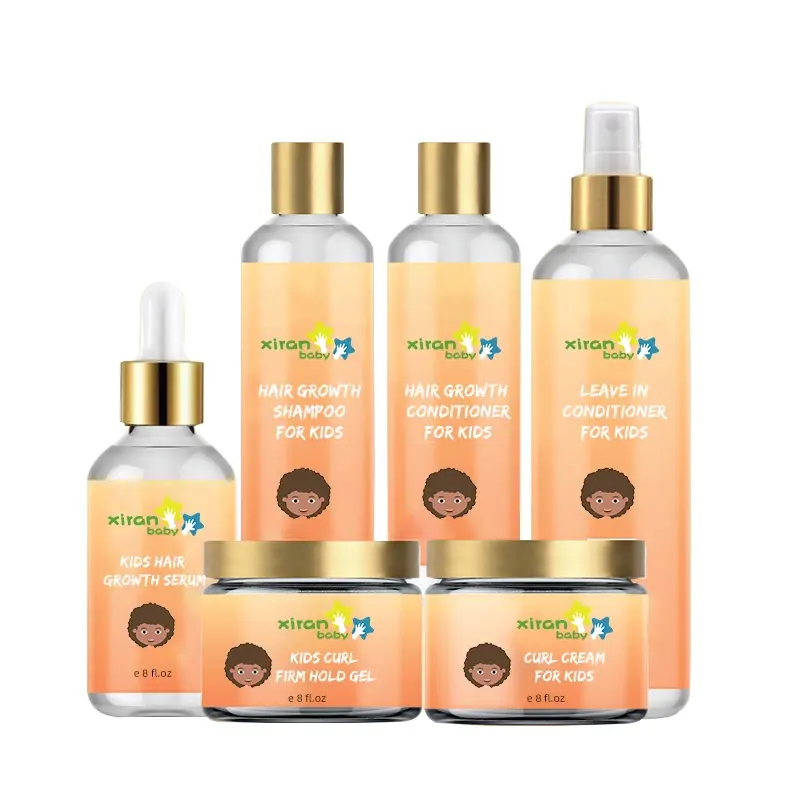 Aceite de ricino para el cuidado del cuero cabelludo para niños, conjunto de cuidado del cabello Natural ondulado, rizado, liso y africano, aceite de Romero