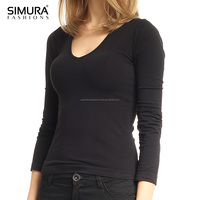 T-shirt à manches longues pour femmes, nouveau Design élégant et tendance, séchage rapide, respirant, Anti-rétrécissement, couleur OEM personnalisée, fabriqué au Bangladesh
