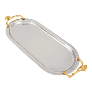 Elegante Bandeja de Servicio de Metal Hecha a Mano para Hogares, Hoteles y Salones Indios - Ecológica, Apta para Lavavajillas, Eleva el Ambiente - Product Image 4