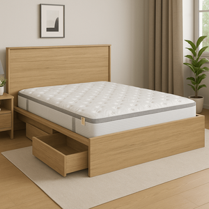 Cadre de lit de rangement avec tiroirs sous le lit, empilable, mobilier de chambre en bois minimaliste pour le rangement domestique - Product Image 2
