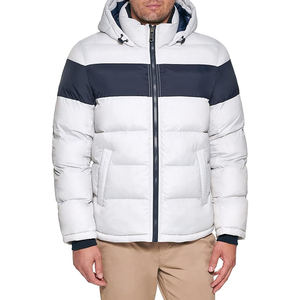 Veste à capuche en laine High Street pour hommes Service OEM Hiver Fermeture à glissière Technique lavée Nylon Devant Disponible Standard Big Tall - Product Image 1