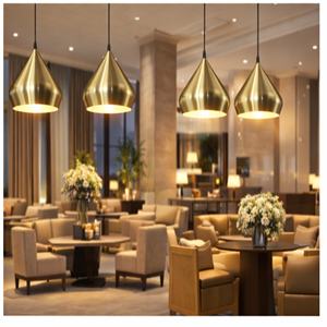 Lampe suspendue en forme de dôme en laiton Aurora |   Finition polie mate LED |   Lampe suspendue traditionnelle à hauteur réglable pour la maison et le bureau - Product Image 6