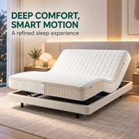 Matelas intelligent de luxe, matelas de lit électrique réglable avec système de mouvement, technologie de mousse à mémoire de forme, usine OEM