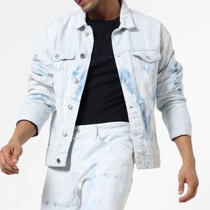 แจ็คเก็ตยีนส์ผู้ชายพิมพ์โลโก้ตามสั่ง ราคาถูก คุณภาพสูง ไซส์ใหญ่ แจ็คเก็ตยีนส์ผู้ชายแบบสั่งทำ - Product Image 1