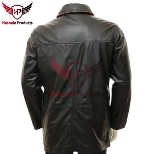 Veste d'hiver de qualité supérieure Doublure luxueuse en satin Nouveau design Manteau en cuir avec plusieurs poches Chemise High Street - Product Image 5