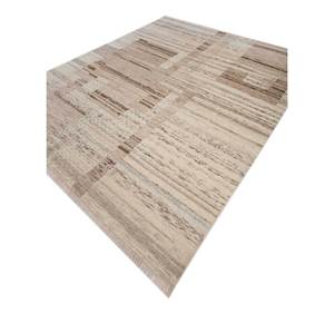 พรมขนสัตว์ถักมือสีเบจและสีน้ำตาล รุ่น Re-1454 ลายแบบนามธรรมสไตล์โบโฮ สำหรับห้องนั่งเล่น พรมรูปสี่เหลี่ยมผืนผ้า เหมาะสำหรับห้องโถง - Product Image 2