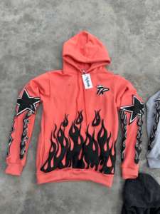 Vente en gros de sweat à capuche pour homme en coton épais de qualité, impression bouffante, pulls à capuche de luxe, impression surdimensionnée personnalisée, hiver solide - Product Image 3