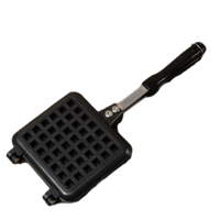 Moule à gaufres belges en alliage d'aluminium durable antiadhésif de qualité supérieure pour usage domestique, à grille simple ou double en forme de fleur