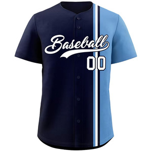 Dernier design Maillot de baseball brodé par sublimation 100% polyester Maillot de baseball de l'équipe de jeunes pour hommes - Product Image 2