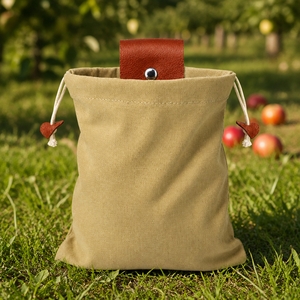 Sac de cueillette en toile pour l'extérieur, à porter à la taille, pochette pour la cueillette de fruits, sac à outils à cordon - Product Image 2