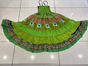 Robe imprimée florale bohème pour femmes jupes confortables à 7 couches Patchwork Design respirant vêtements de voyage pour Style Hippie Hippie - Product Image 4