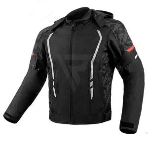 Venta al por mayor Cordura chaqueta deportiva adultos negro azabache cómodo transpirable impermeable Moto Racing Wear XL bajo MOQ OEM - Product Image 1