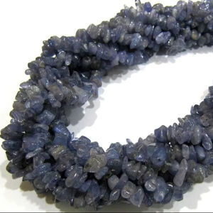 Pepita sin cortar de grava de tanzanita natural, cuentas de 5mm a 8mm, fabricación de joyas de piedras preciosas, hebra de cuentas de 35 pulgadas de largo - Product Image 1