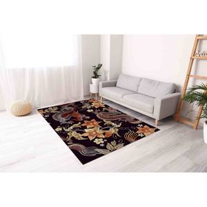 Alfombra con Estampado de Dragón Chino, Diseño Floral Mítico, Alfombra Delgada No Tejida - Product Image 2
