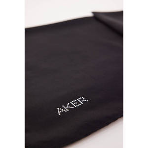 Fashion Scarves Set Black 55x155 Silk Cotton Satin Stole - Product Image 2