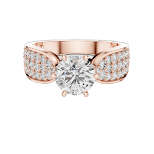 Anillo de Diamante de Laboratorio con Corte Redondo de 1.53 CT para Mujer, VVS-VS EF CVD, Oro de 18K, 14K, 10K y Plata 925, Oro Rosa, Amarillo y Blanco - Product Image 1