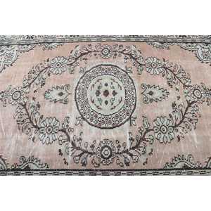 Turkish Rug, Large 5.6x8.6 ft Vintage Rug, <b>Brown</b> Green Camouflage <b>Wool</b> Rug - Product Image 5