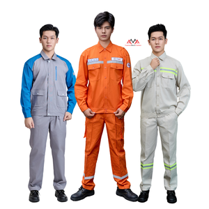 Uniforme de Trabajo para Trabajadores de la Construcción, Talla Grande, Azul y Negro, Ropa de Trabajo para la Industria Petrolera y de Gas - Product Image 1