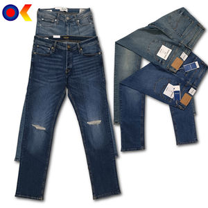 Nouveau Style Bleu Lavage Slim Fit Hommes Jeans Coupe Droite À La Mode Denim Pantalon Mixte Conception En Gros Mode Pantalon - Product Image 3