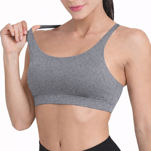 Soutien-gorge de sport personnalisé 2026 pour femme, bleu marine, à bretelles larges, extensible et de maintien, pour le sport et le yoga - Product Image 2