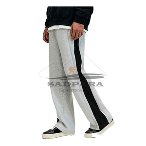 Pantalon de survêtement d'été en coton éponge décontracté pour hommes Logo personnalisé Baggy Straight Leg Quick Dry Elastic Fitness Jogging Sweatpants - Product Image 5