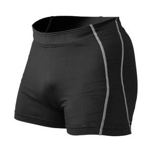 Pantalones cortos de compresión deportivos transpirables con logotipo personalizado para hombre, finos, ligeros, para gimnasio, Fitness, atléticos, para correr, pantalones cortos con patrón sólido - Product Image 1