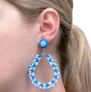Boucles d'oreilles clous uniques faites à la main en perles d'imitation et perles de rocaille, style classique pour femmes, cadeaux de fête, couleurs personnalisées - Product Image 6