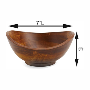 Stylish Wooden Bowl Set of 4 Made From Acacia Wood Ideal for Serving Salad Fruit and <b>Snacks</b> Great for Kitchen Countertop Use - Product Image 3