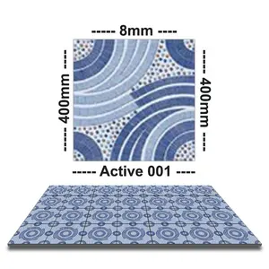 印象的な屋外40x40cm半磁器駐車床タイルマット素朴な庭の床頑丈な床タイル