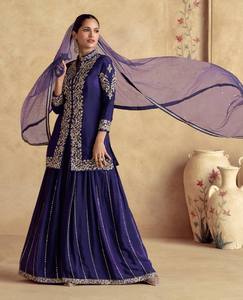 Georgette Salwar Kameez de alta calidad con bordado aburrido y pesado | Vestido de fiesta indio | Proveedor de colección de bodas - Product Image 4