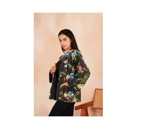 2024-25 nouveauté Vintage traditionnel coton Kantha cousu manteau réversible veste pour femmes à la main coton imprimé tissu - Product Image 1