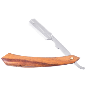 Replaceable Stainless Steel Blade Multipurpose Anti Scratch Straight Razor Folding Wooden Handle Barber Shop Body Bikini <b>Beard</b> - Product Image 1
